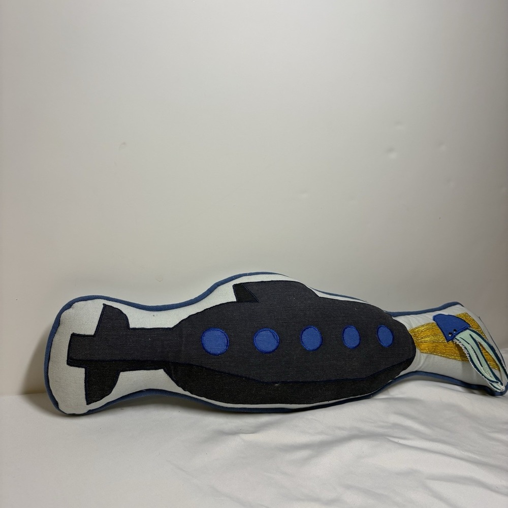 Submarine Kids Throw Pillow Crate & Kids Modern Nautical Deep Sea Tones Organic